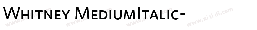 Whitney MediumItalic字体转换